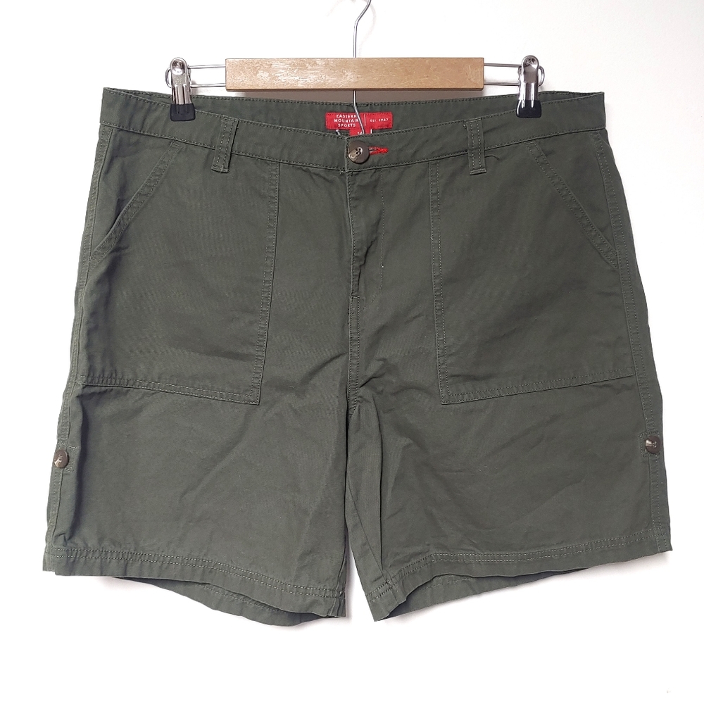 Eastern Mountain Sports Army Green Hiking Cargo Shorts Sz 14